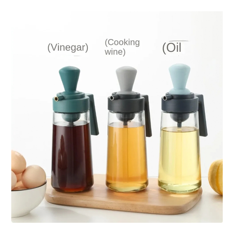 Dispensador Dosificador Aceite Vinagre 550ml + Brocha 2en1-3