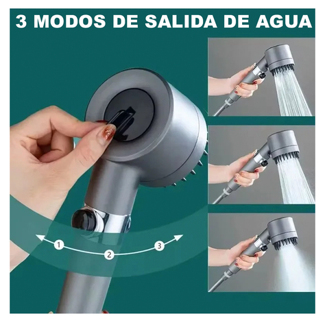 Cabezal Ducha Alta Presion Ajustable Con Filtro-5