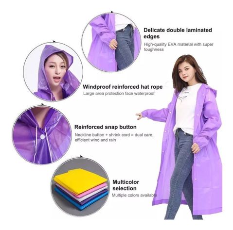 Capa Poncho Impermeable Lluvia Viento Estandar Adu-4