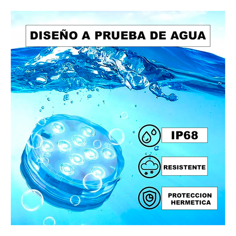 Luz Led Rgb Sumergible Para Piscina Con Control La-3