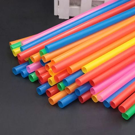 Bombilla Plasticas De Colores 100 Unidades Desecha-5