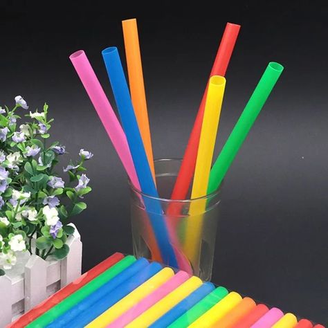 Bombilla Plasticas De Colores 100 Unidades Desecha-1