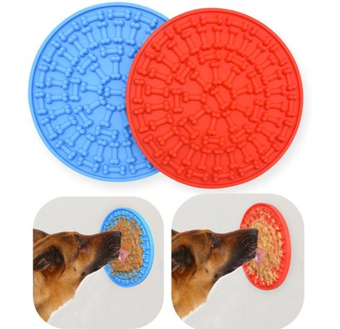 Lick Mat Mascotas Perros Adiestramiento Plato Anti-4