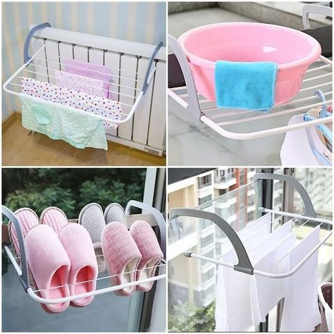 Tendedero Colgador De Ropa Plegable 68x40cm Balcon-7