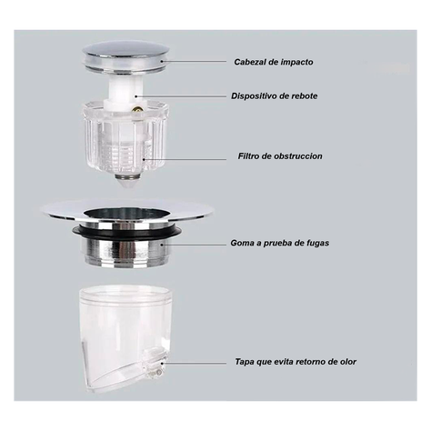 Filtro Tapon Para Ducha Fregadero Tapa Universal-1