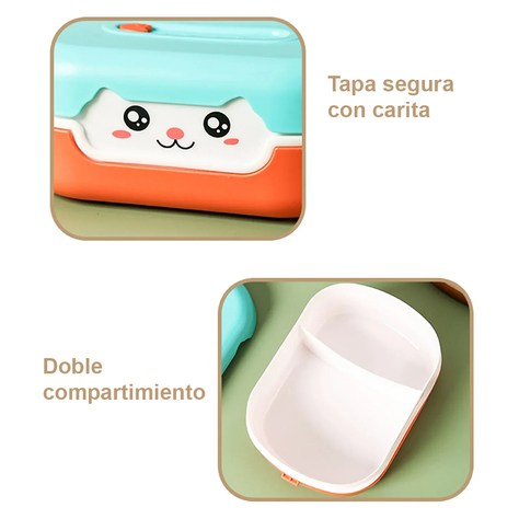 Tapper Hermetico Niños Fiambrera Colacion + Sticke-4