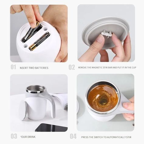 Taza De Cafe Revolvedora Autimatica Magnetica-7