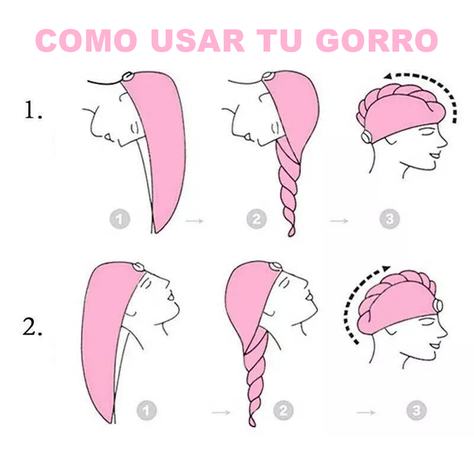 Gorro Toalla Microfibra Ducha Cabello Para Secar -2