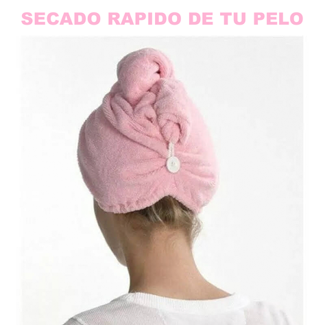 Gorro Toalla Microfibra Ducha Cabello Para Secar -4