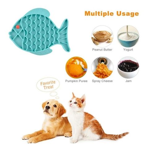 Lick Mat Comedero Lento Perros Gatos Alta Adherenc-7