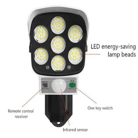Lampara Solar Falsa Camara De Seguridad Senso De Movimiento-1