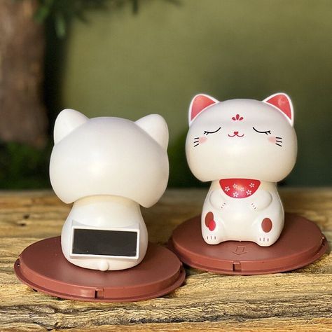 Gato De La Suerte Con Bateria Solar Fortuna-5