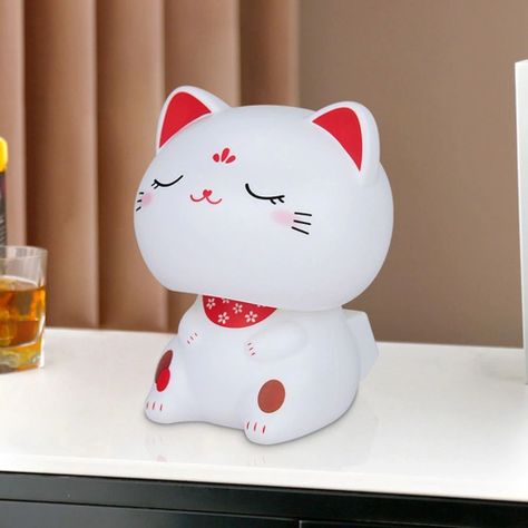 Gato De La Suerte Con Bateria Solar Fortuna-6