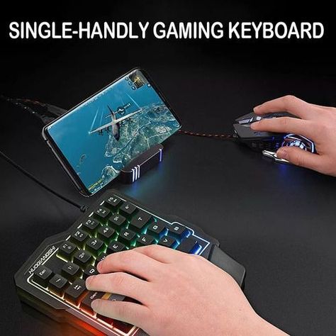 Teclado Gamer Una Mano Usb Mini Keyboard Con Luces-5