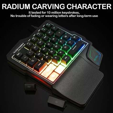 Teclado Gamer Una Mano Usb Mini Keyboard Con Luces-3