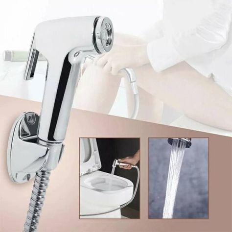 Ducha Bidet Arabe Soporte + Manguera Flexible Wc B-3