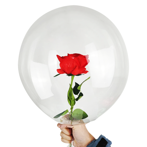  Globo Burbuja Con Rosa Eterna Regalo San Valentin-0