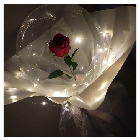  Globo Burbuja Con Rosa Eterna Regalo San Valentin-3