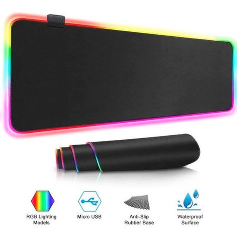 Mouse Pad Gamer Xl Antideslizante Alfombrilla Rgb -1