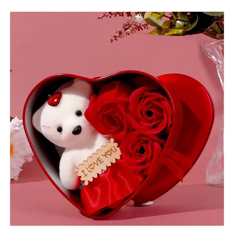  Oso Peluche Regalo San Valentin Corazon Amor Rosa-5