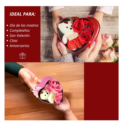  Oso Peluche Regalo San Valentin Corazon Amor Rosa-6