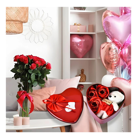  Oso Peluche Regalo San Valentin Corazon Amor Rosa-7