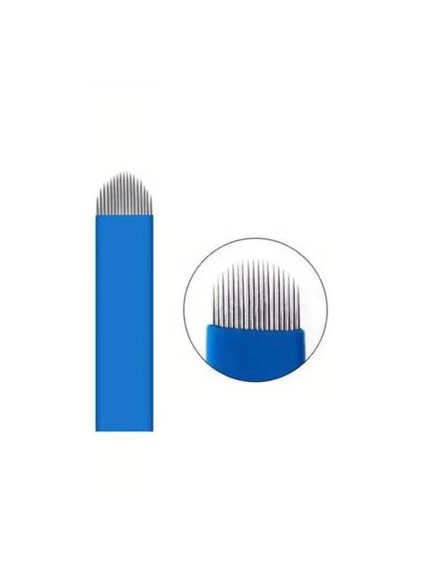 Pack 10 Agujas Tebori Microblading Azul 18U-0