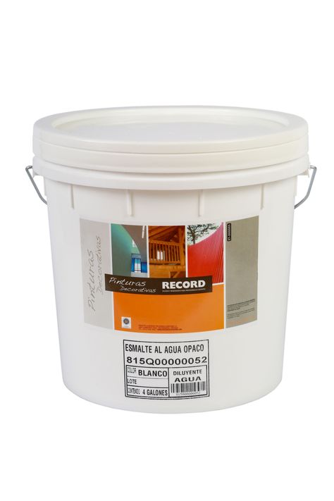 ESMALTE BLANCO AL AGUA MATE 815 RECORD TINETA 15,14LT-0