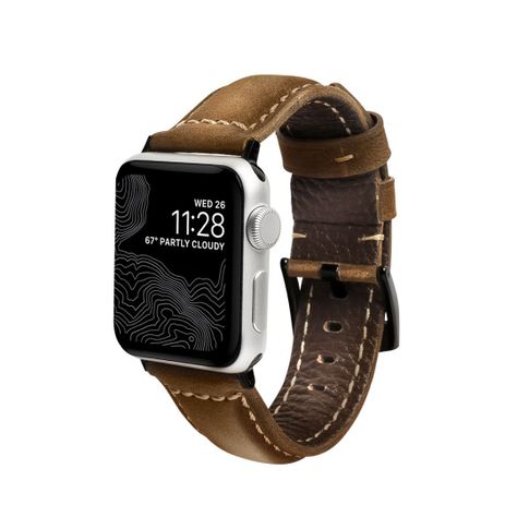 Correa De Cuero Genuino Para Apple Watch-0