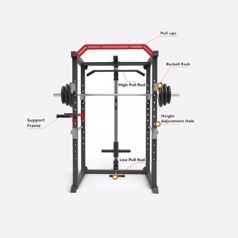 Jaula Multifuncional Power Rack R300 Gym Con Poleas-6