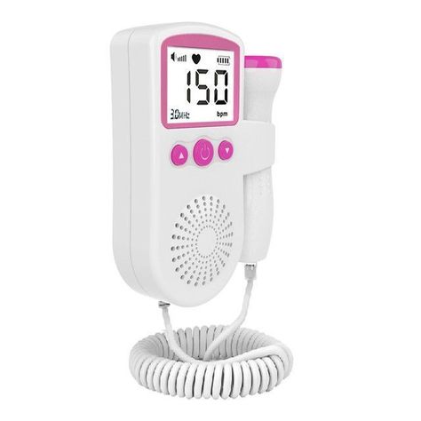 Monitor Fetal Doppler Ultrasonido Latidos Rosado-1