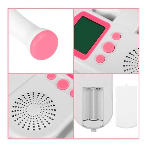 Monitor Fetal Doppler Ultrasonido Latidos Rosado-6