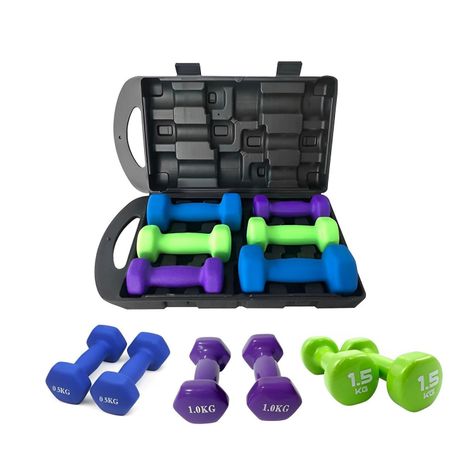 Set Mancuernas Hexagonales de 6kg + Maletin-0