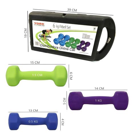 Set Mancuernas Hexagonales de 6kg + Maletin-2