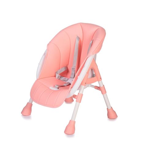 Silla De Comer Bebe Eco Cuero Ajustable Rosada-5