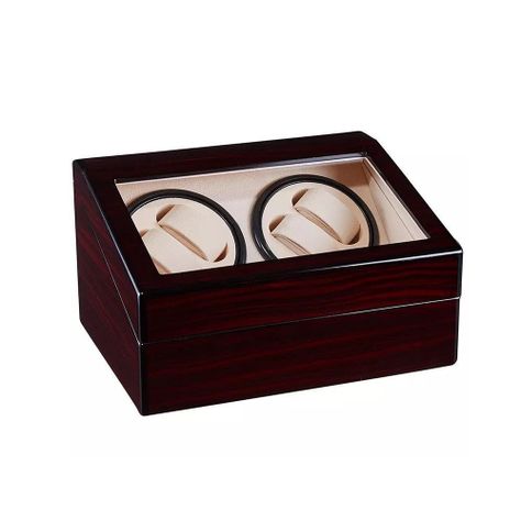 Caja Para 4 Relojes Automaticos Elegante + 6 Compartimientos-3