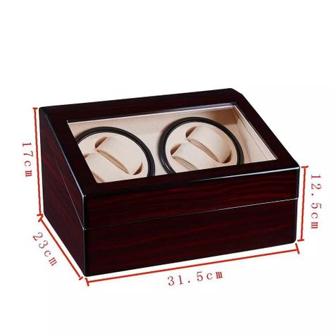 Caja Para 4 Relojes Automaticos Elegante + 6 Compartimientos-0