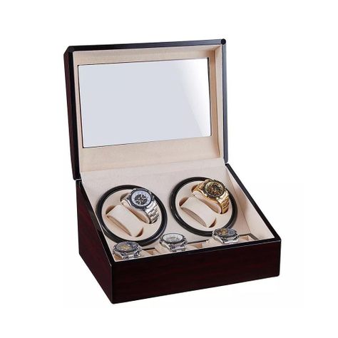 Caja Para 4 Relojes Automaticos Elegante + 6 Compartimientos-6