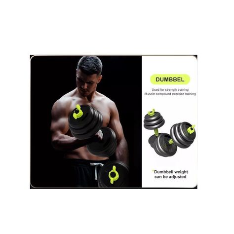 Set de Mancuernas 20 Kg con Union Light Green-5