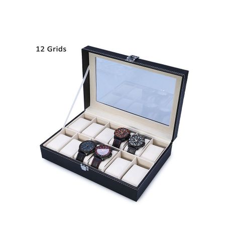 Caja Estuche Organizador de 12 Relojes de Lujo-4