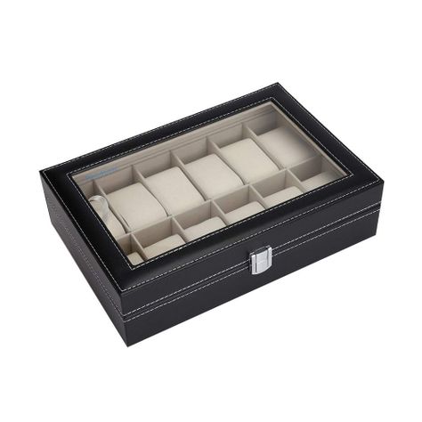 Caja Estuche Organizador de 12 Relojes de Lujo-1