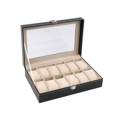 Caja Estuche Organizador de 12 Relojes de Lujo-3