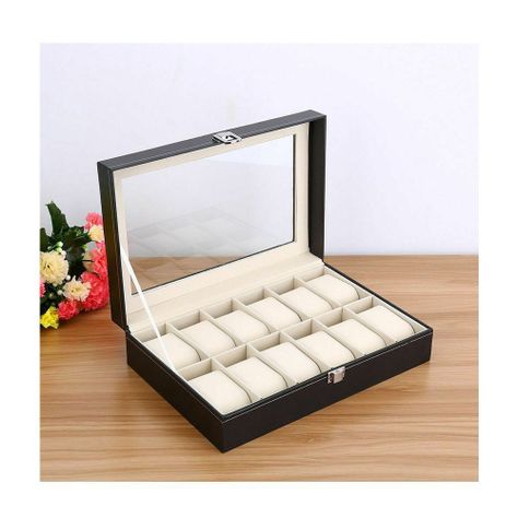 Caja Estuche Organizador de 12 Relojes de Lujo-6