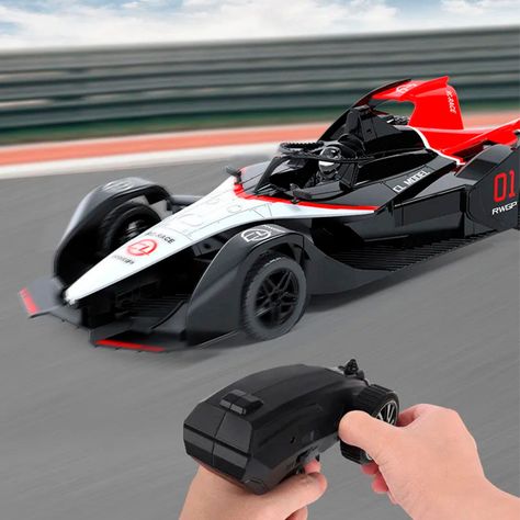 Auto de Carreras F1 Escala a Control Remoto Rojo-3