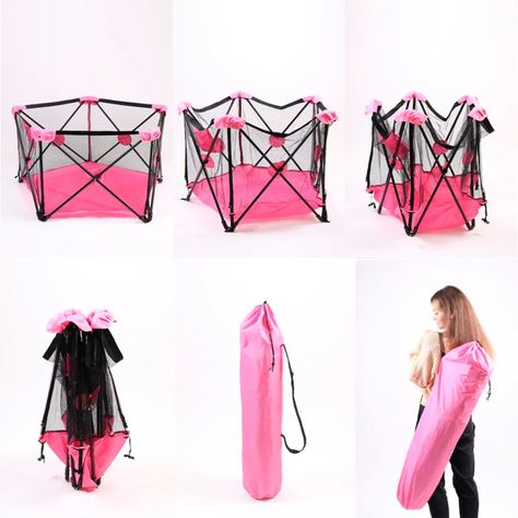 Corral de Seguridad para Bebe Plegable Portatil + Bolso-2