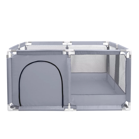 Corral de Seguridad Bebe Con Aro 126x126 Cm. Gris-1