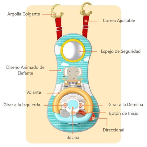 Juguete Volante Simulador Auto Musical Interactivo-3