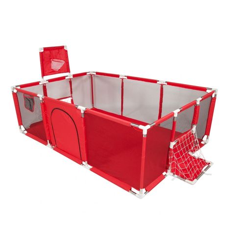 Corral Seguridad Bebes  Aro De Basket 180cm Rojo-0