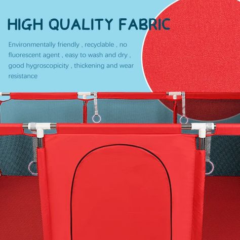 Corral Seguridad Bebes  Aro De Basket 180cm Rojo-5