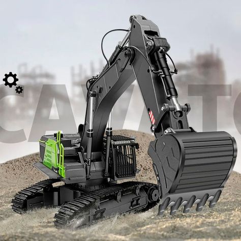 Camión Excavadora con Luces, Sonido y Batería Recargable-0